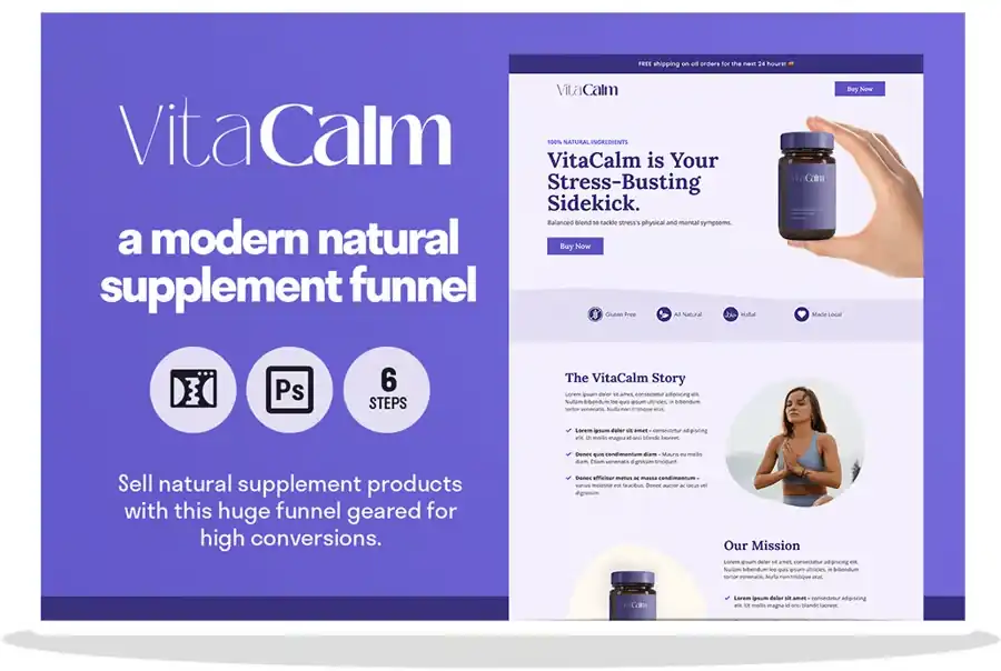 VitaCalm Funnel Template cover