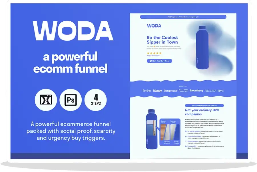 WODA Funnel Template concept cover